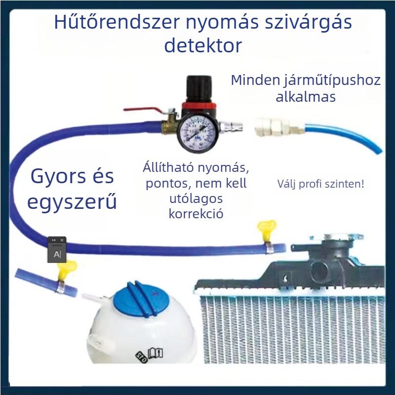Hordozható szivárgásdetektor autóhűtő rendszerhez – víztartály, GL-A88, Guanglong