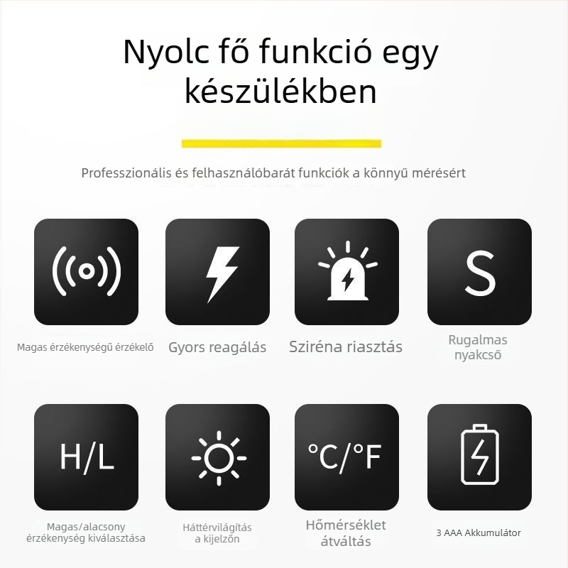 Xin Miao zsebdetektor gyúlékony gázok szivárgásának észlelésére - kézi, alkalmas gyúlékony gázokra