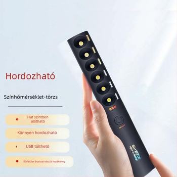 Hordozható színhőmérséklet-mérő LED-del, CRI ≥95, feszültség ≤36V, gombos kapcsoló, műanyag ház