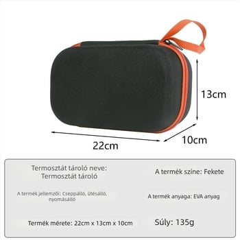 Infravörös hőmérő tároló tok – keményhéjú, vízálló és porálló, anyag: Oxford cloth + EVA, teherbírás 2 kg