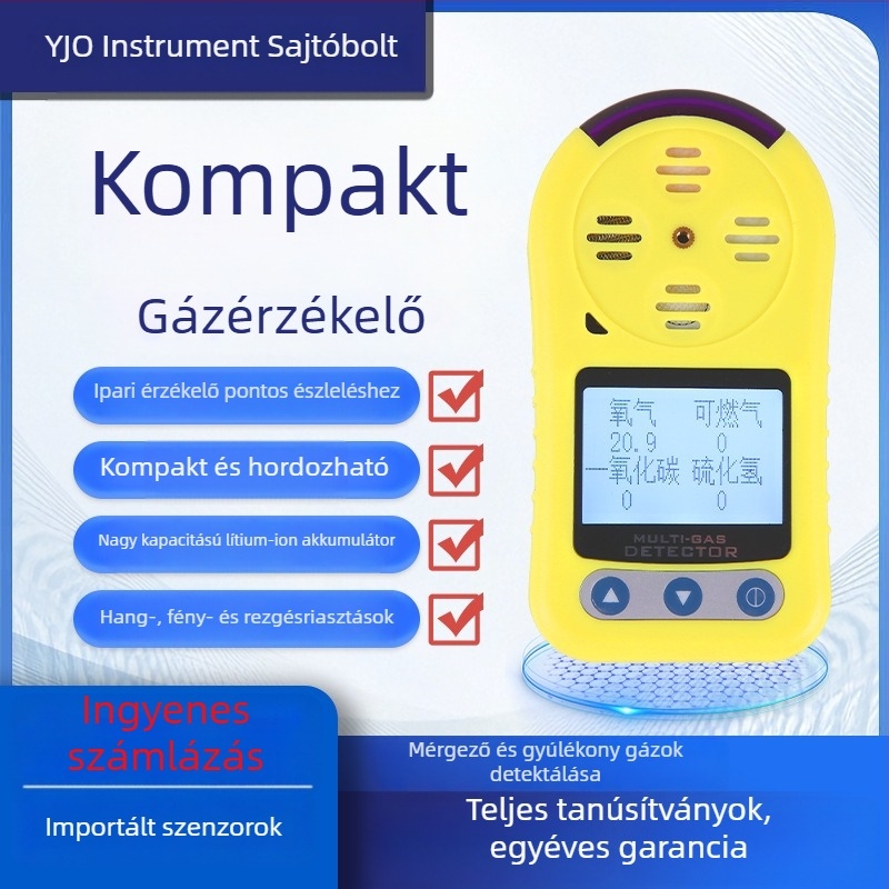 Xun lei Kézben hordozható ipari gázdetektor szénmonoxid számára, zsebméretű