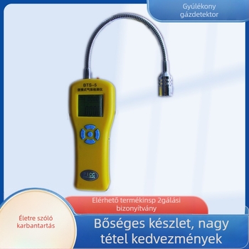 Anfu BTS-5 hordozható gyúlékony gáz-detektor LCD valós idejű kijelzővel, mérés tartomány 0-100 LEL, pontosság 1 LEL, tápfeszültség DC8.4V
