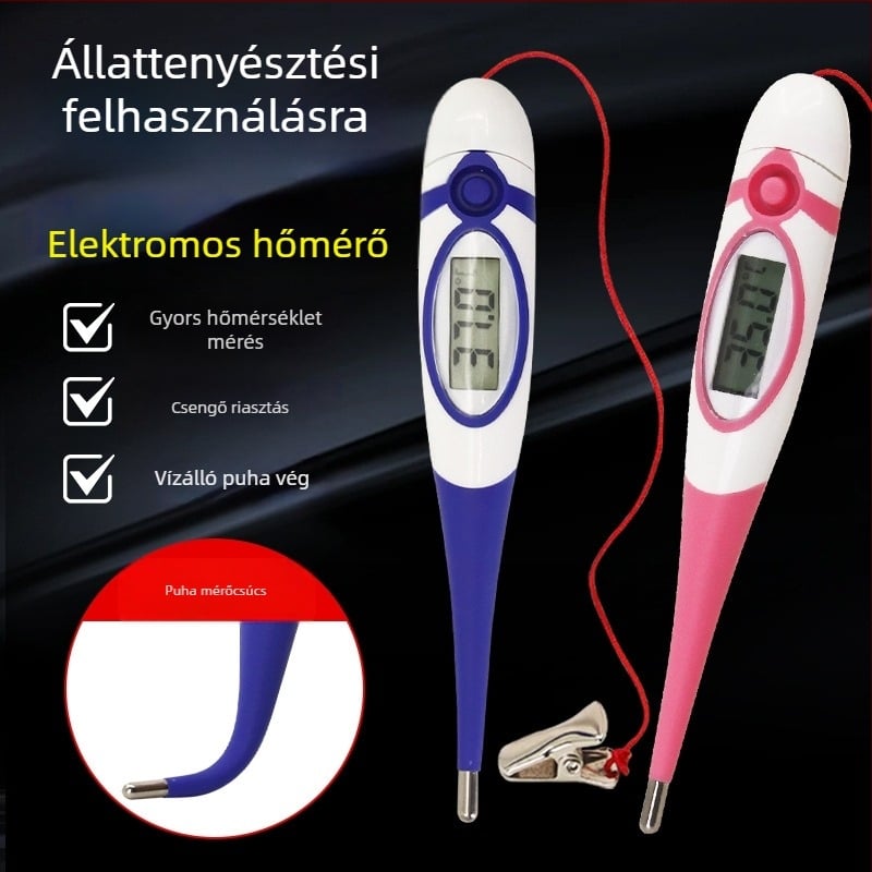 Állatorvosi digitális hőmérő disznók, szarvasmarhák és juhok számára - állattenyésztéshez