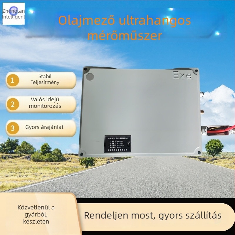 Olajkút dinamikus folyadékszint mérő készülék, ultrahangos és radar technológiával, EMI védelemmel