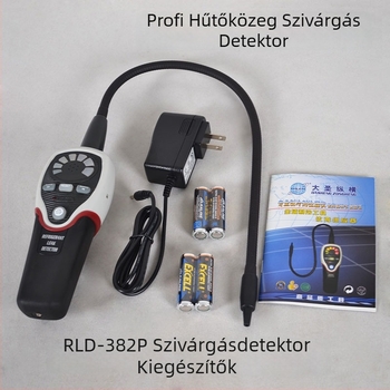 RLD-382P halogén szivárgásdetektor — észleli R134A, R12, R22 gázokat; stabil, érzékeny, mikroprocesszoros