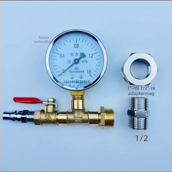 PPR cső víznyomás vizsgálati készlet padlófűtéshez vízelosztóval és manométerrel