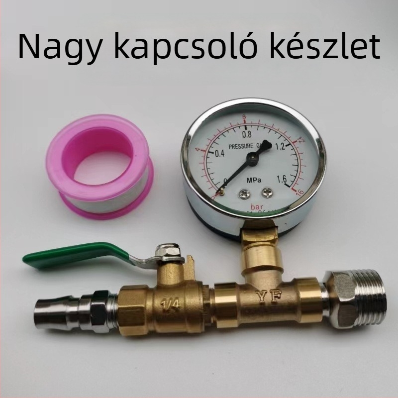 PPR cső víznyomás vizsgálati készlet padlófűtéshez vízelosztóval és manométerrel