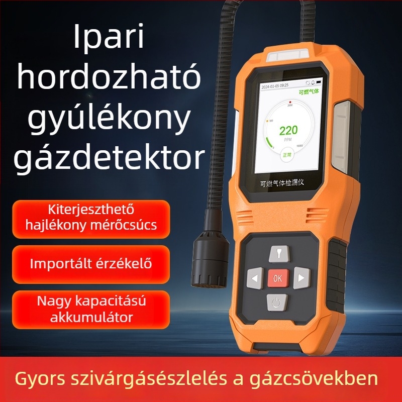 Yun zhibang JLY-CP100 hordozható éghető gáz detektor, 1–10000 ppm