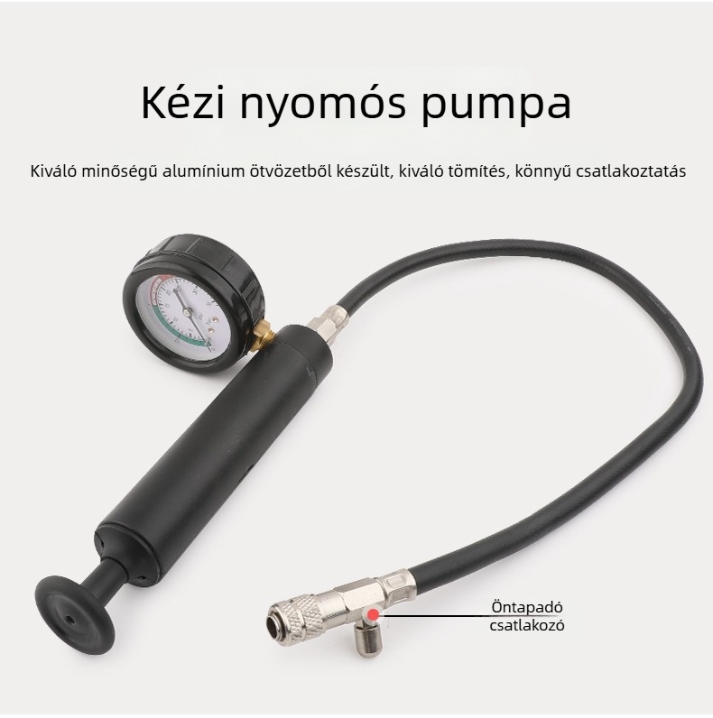 Weike fém 28-darabos készlet autóhűtőrendszer nyomásos szivárgásdetektálására, manométerrel