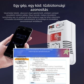 Zsebméretű gázriasztó detektor, modell Gas alarm, márka Jingshengcheng, gyúlékony gázokra alkalmas, 3C tanúsítvány 2025081801002772