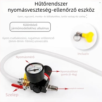 Quick Bright autóhűtő rendszer nyomáspróba és szivárgásvizsgáló készülék légpumpával