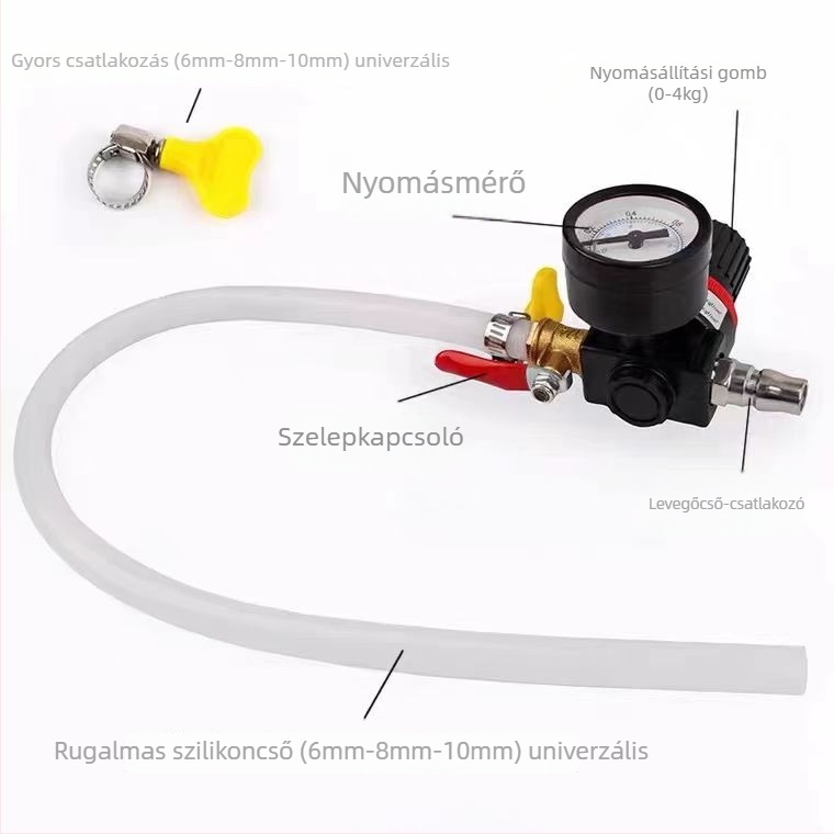 Quick Bright autóhűtő rendszer nyomáspróba és szivárgásvizsgáló készülék légpumpával