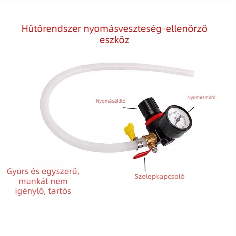 Quick Bright autóhűtő rendszer nyomáspróba és szivárgásvizsgáló készülék légpumpával