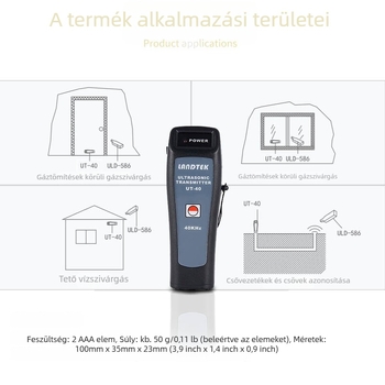 Lantai UT-40 Kézi ultrahangos szivárgásdetektor és adó, 40 kHz hullámgenerátor, nagy pontosság