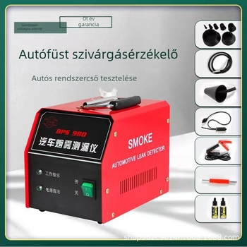 Autóipari füstszivárgás-detekter – motor beömlő/kimeneti cső szivárgás-tesztelő; Márka Dezhi Baosen, Modell v90, Eredet Hebei Cangzhou, Használat: autóipari javítás