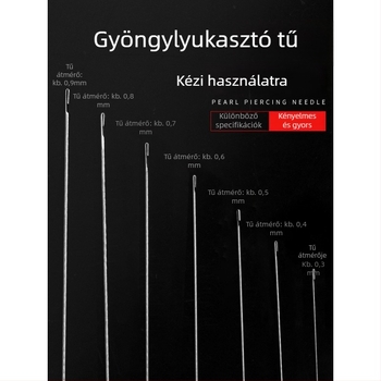 Gyöngyök átfűzésére szolgáló eszköz, különleges gyöngyöző tű, DIY horgolt karkötő, modern stílus