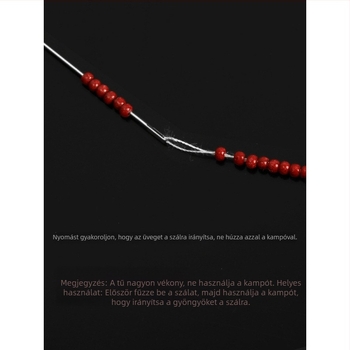 Gyöngyök átfűzésére szolgáló eszköz, különleges gyöngyöző tű, DIY horgolt karkötő, modern stílus