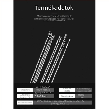 Gyöngyök átfűzésére szolgáló eszköz, különleges gyöngyöző tű, DIY horgolt karkötő, modern stílus