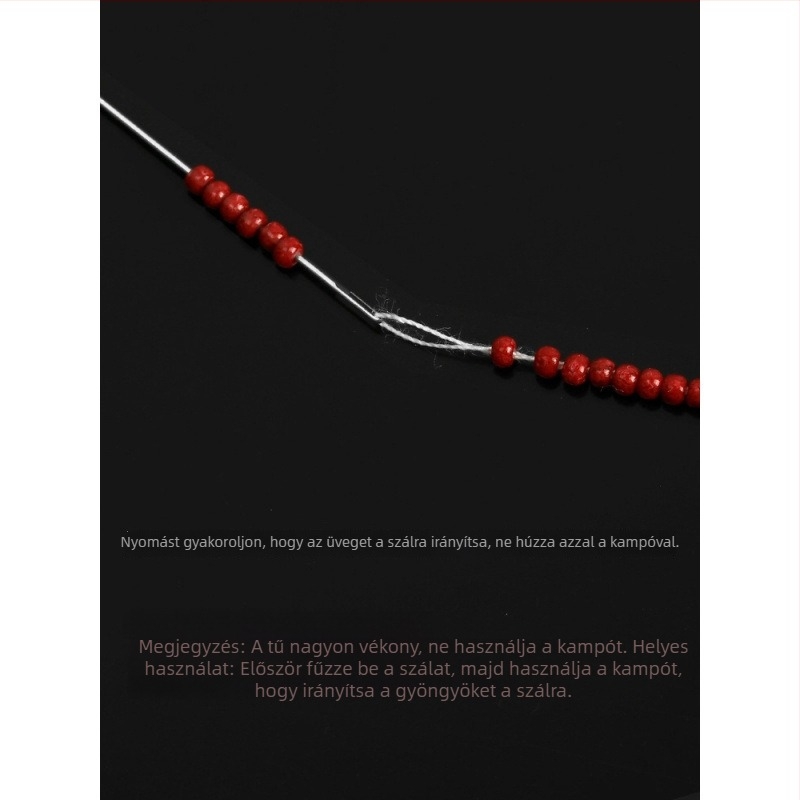 Gyöngyök átfűzésére szolgáló eszköz, különleges gyöngyöző tű, DIY horgolt karkötő, modern stílus
