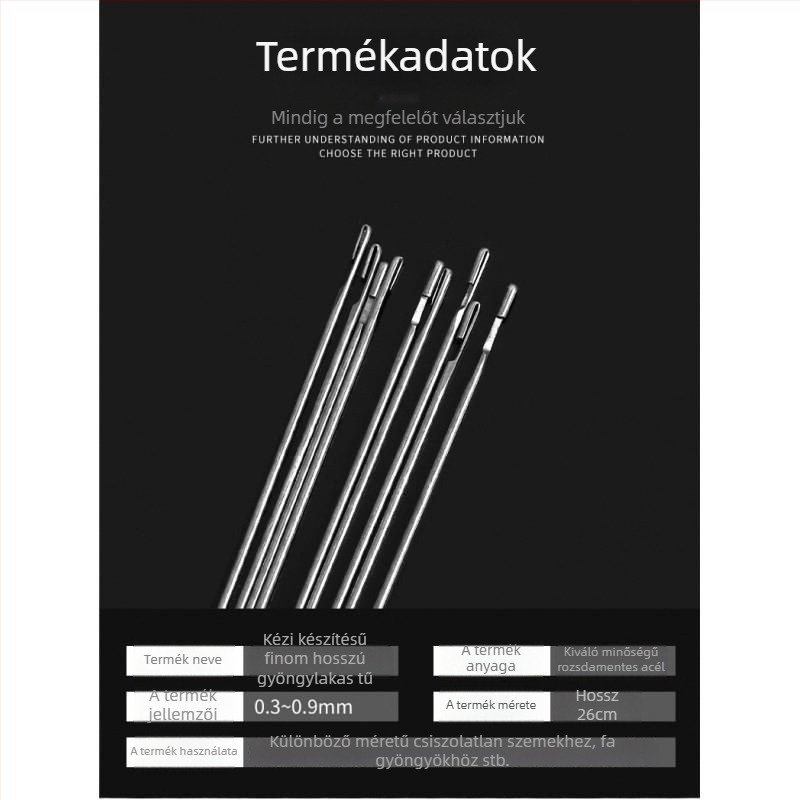 Gyöngyök átfűzésére szolgáló eszköz, különleges gyöngyöző tű, DIY horgolt karkötő, modern stílus