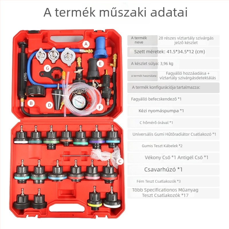 Musen tang Nylon autóhűtő rendszer nyomáspróba és szivárgásvizsgálat eszköz autójavításhoz