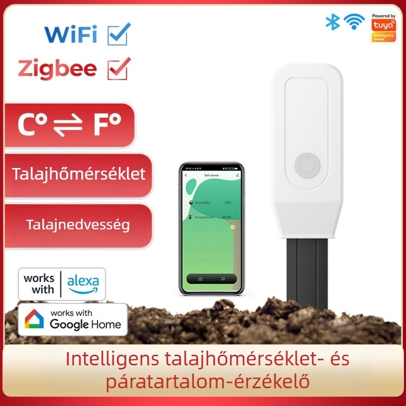 Intelligens talajnedvesség-mérő növényekhez és virágcserepekhez