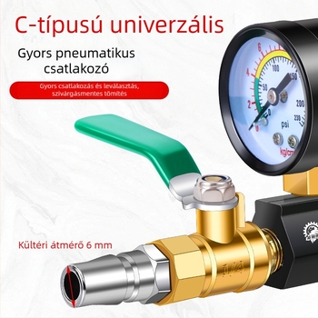 Padlófűtéshez nyomásmérő – vákuum típus, modell Air pressure gauge, környezeti hőmérséklet 55°C, csatlakozási típus: Egyéb, márka Saint platinum lion
