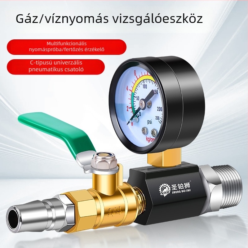 Padlófűtéshez nyomásmérő – vákuum típus, modell Air pressure gauge, környezeti hőmérséklet 55°C, csatlakozási típus: Egyéb, márka Saint platinum lion