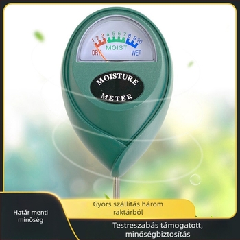 Cserepes növények talajnedvesség-mérője, háztartási használatra, egytűs mérőfej, pontos talajnedvesség-elemzés.