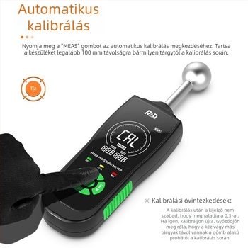 Induktív nedvességmérő fahoz, falhoz, padlóhoz, csempéhez és vécéhez