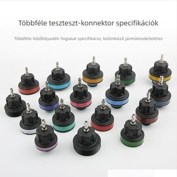 Gépjármű hűtőrendszer nyomáspróba és szivárgásdetektor készlet, 34 darab, vákuum-nyomásmérő, modell jkfj578jk3412