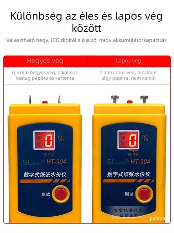 HT904 Digitális papír nedvességmérő – induktív módszer, karton és hullámpapírhoz