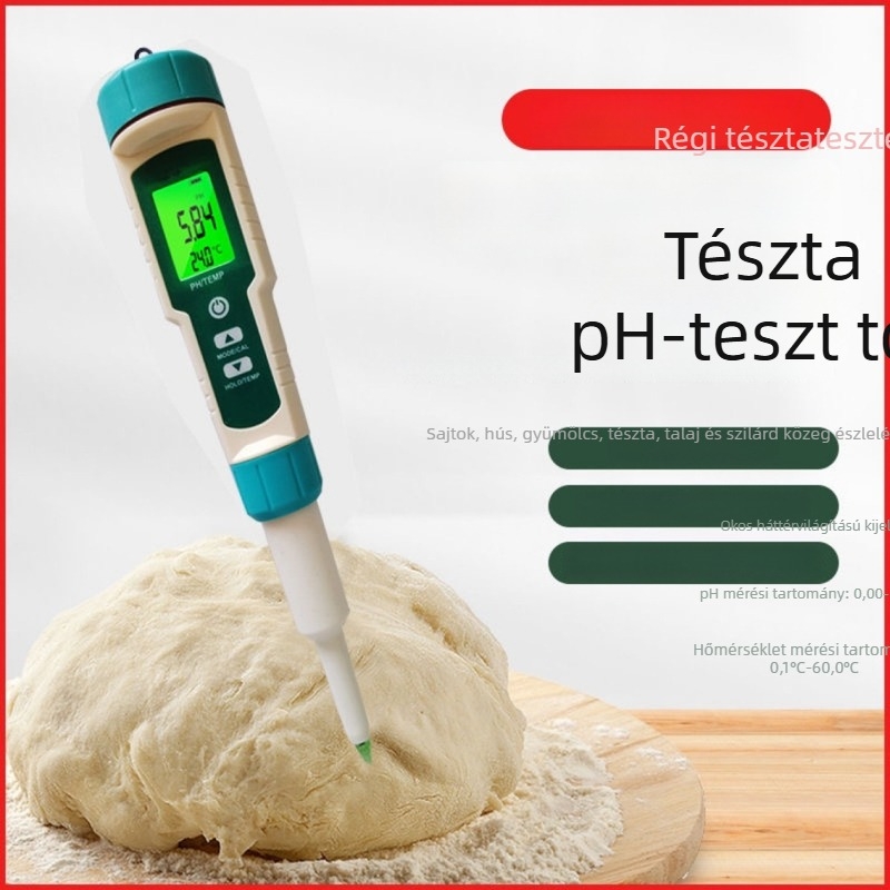 Hordozható pH-mérő SY-1030 – digitális kijelző, üveg szonda, 0–14 pH tartomány, 0,01-es pontosság, hőmérséklet-kompenzáció 0–60°C