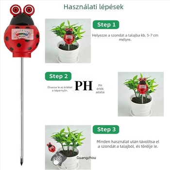 Talajnedvesség-mérő egypontos higrométer virágokhoz és cserepes növényekhez, Frog 1-1