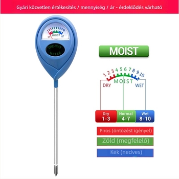 1 az 1-ben talajérzékelő tester pH, nedvesség, tápanyagok, fény és hőmérséklet mérésére