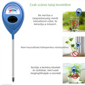 1 az 1-ben talajérzékelő tester pH, nedvesség, tápanyagok, fény és hőmérséklet mérésére