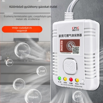 Gázriasztó detektor 360°-os lefedettséggel, metán/propan, 220V, modell 310