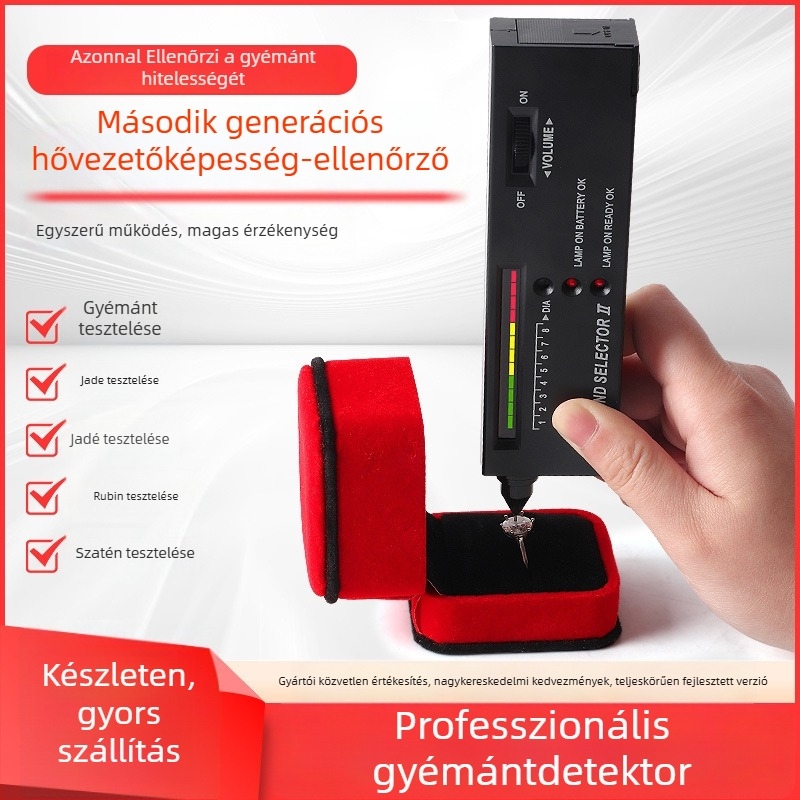 Drill-pen keménységmérő jade és drágakövek számára; gyémánt azonosító eszköz (akkumulátor nélkül)