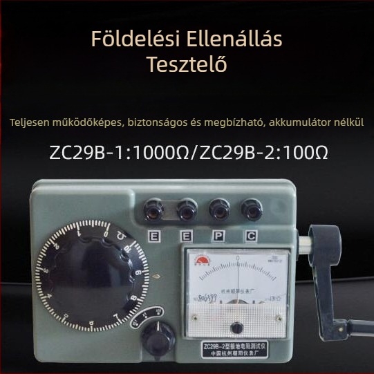 Földelő ellenállás mérő talajellenállás méréssel, modell ZC29B-1/ZC29B-2/ZC-8/ZC-7, 220V, Chaoyang