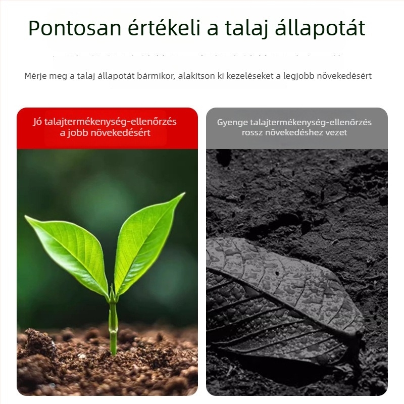 Egytűs talajnedvesség-mérő, négyszögletes fej