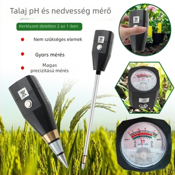 ST-002 Kézi talajdetektor magas pontossággal — pH és nedvesség mérése, pontosság 1, súly 142 g, kertészkedéshez és üvegházakhoz