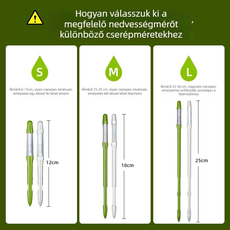 Orchidea nedvességmérő és növényhigrométer talajdetektorral és száradás-értesítéssel