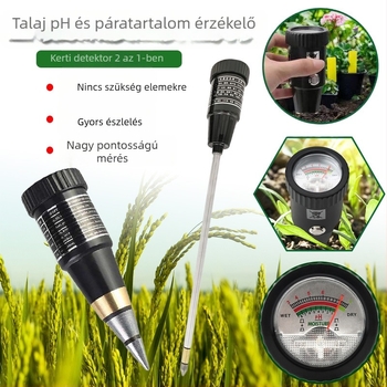 Nagy pontosságú többparaméteres talajteszter nedvesség-, pH- és EC-méréséhez