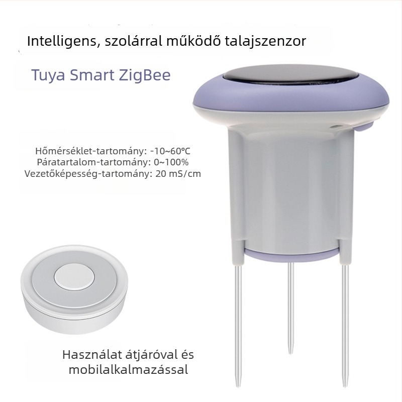 Napelemes intelligens talajhőmérséklet- és páratartalom-szenzor Tuya intelligens detektorral zöldséges üvegházhoz és cserepes növényekhez