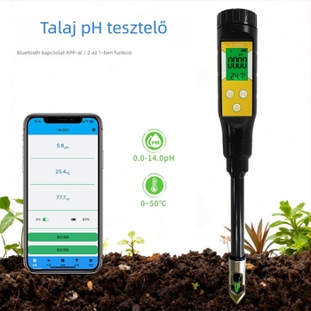 Nagy pontosságú Bluetooth talajpH- és EC-mérő, üvegházhoz és otthoni használatra