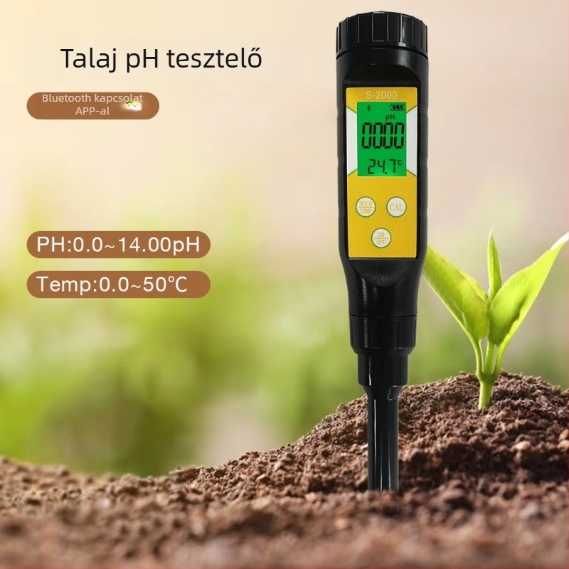 Nagy pontosságú Bluetooth talajpH- és EC-mérő, üvegházhoz és otthoni használatra