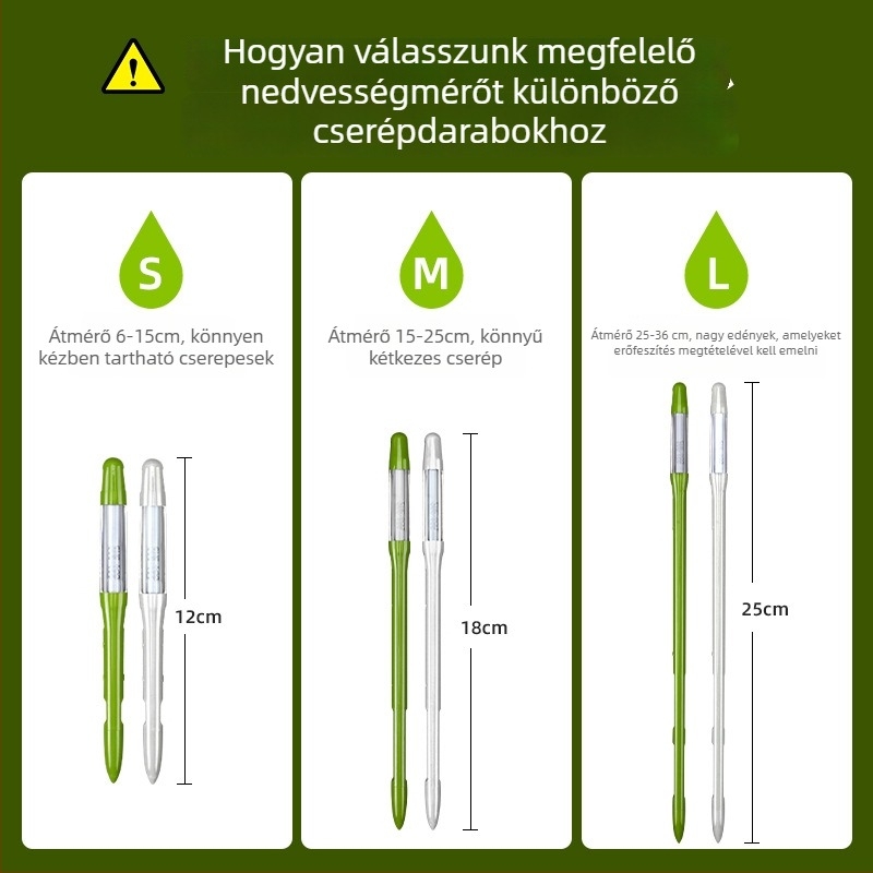 Orchidea és növények nedvességmérője, talajnedvesség-detektor, vízhiány értesítés.