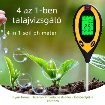 2024 Négy az egyben talajdetektor: megvilágítás, hőmérséklet, talajnedvesség és pH érték