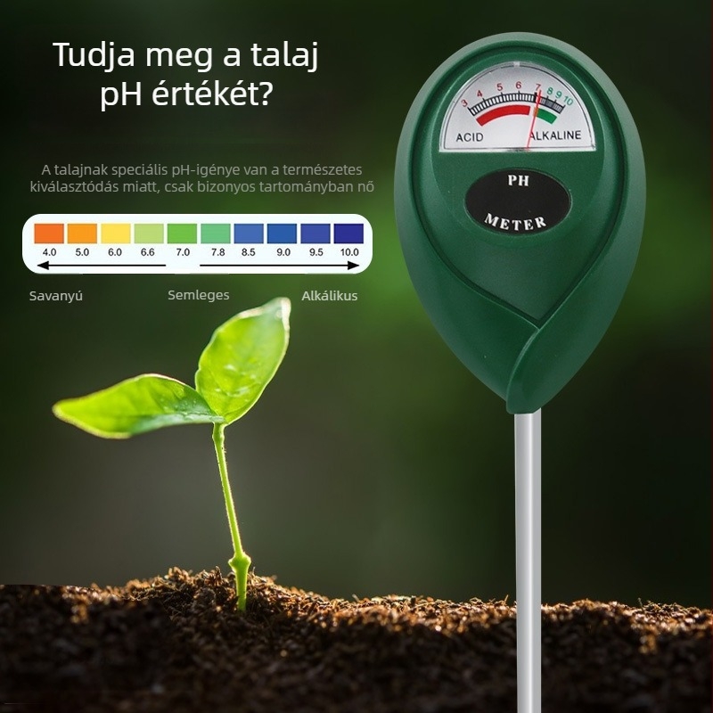 TR-PH01 Talaj pH mérő – Plug-and-Play, ±0,1 pH pontosság, tömeg 72 g