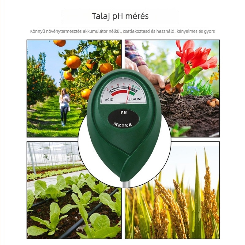 TR-PH01 Talaj pH mérő – Plug-and-Play, ±0,1 pH pontosság, tömeg 72 g